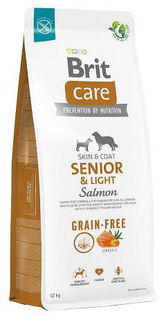 Brit Care DOG Senior&Light Grain-Free Salmon Karma sucha z łososiem op. 12kg