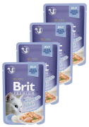 Brit Premium CAT with Salmon Fillets for Adult Cats Jelly Karma mokra z łososiem op. 12x85g PAKIET