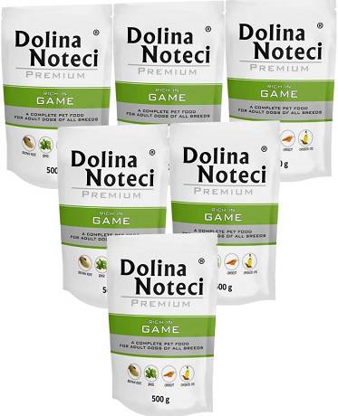 Dolina Noteci Premium DOG Adult Karma mokra z dziczyzną 10x500g SASZETKA PAKIET