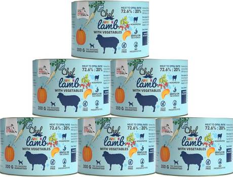 Syta Micha CHEF Junior Lamb Karma Mokra z jagnięciną dla szczeniaka 6x200g PAKIET