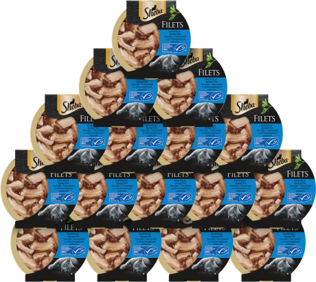 Sheba Filets Mokra Karma z tuńczykiem i kurczakiem w sosie dla kota 16x60g PAKIET