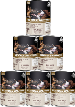 Pet Republic Adult Mokra Karma z wątróbką i warzywami dla psa 6x1250g PAKIET