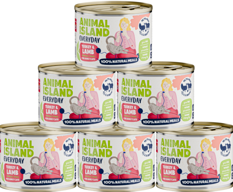 Animal Island Everyday Turkey&Lamb Mousse Mokra Karma z indykiem i jagnięciną w musie dla kota 12x200g PAKIET