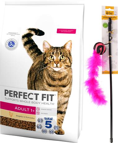 Perfect Fit CAT Adult 1+ Karma sucha z kurczakiem op. 7kg + Wędka dla kota GRATIS