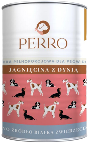 Perro Mokra Karma z jagnięciną i dynią dla psa 400g