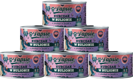 Łapsie Adult Mokra Karma z kurczakiem dla kota 12x80g PAKIET