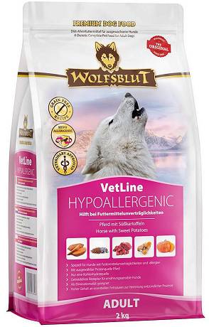 Wolfsblut DOG Adult VetLine Hypoallerginic Karma sucha z koniną op. 2kg