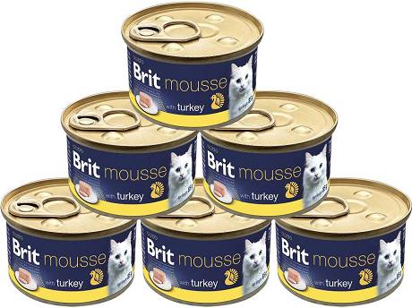 Brit Premium CAT Mousse Turkey Mokra Karma z indykiem 12x85g PAKIET