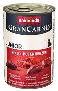 Animonda GranCarno DOG Junior Karma mokra z wołowiną i sercami indyka op. 400g