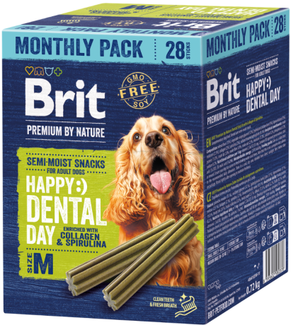 Brit Premium Happy Snacks Dental dla psa rozm. M op. 28szt.