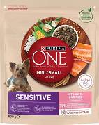 Purina One Sensitive DOG Adult Mini/Small Karma sucha z łososiem 800g