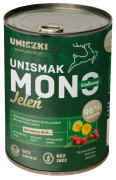 Uniszki Unismak Adult Mono Mokra Karma z jeleniem dla psa 400g