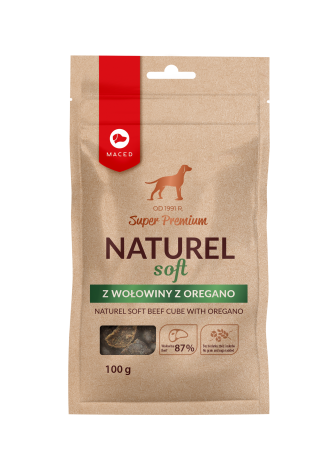 Maced Super Premium Naturel Soft Przysmak z wołowiną i oregano dla psa op. 100g [Data ważności: 06.2024]