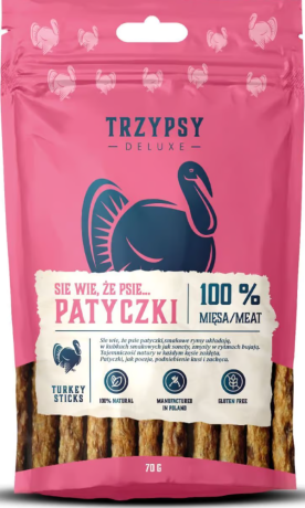 Trzypsy Deluxe Się Wie, że Psie...Przysmaki z indykiem dla psa 70g