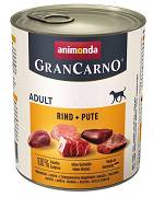 Animonda GranCarno DOG Adult Karma mokra z wołowiną i indykiem op. 800g