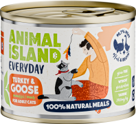 Animal Island Everyday Turkey&Goose Mousse Mokra Karma z indykiem i gęsią w musie dla kota 200g