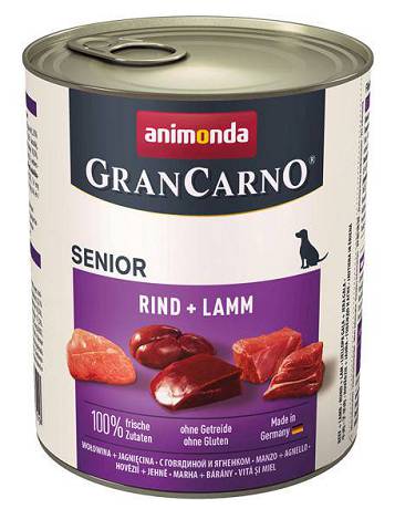 Animonda GranCarno DOG Senior Karma mokra z wołowiną i jagnięciną op. 800g