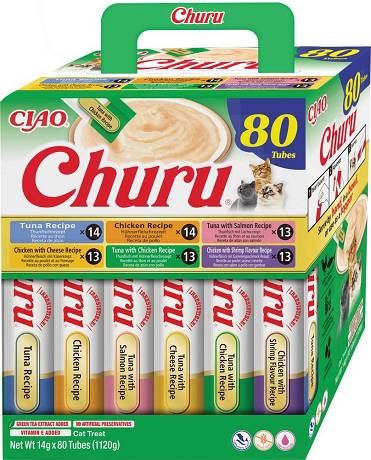 Inaba Cat Ciao Churu Tuna with Chicken Recipe Przysmak dla kota 80x14g